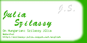 julia szilassy business card